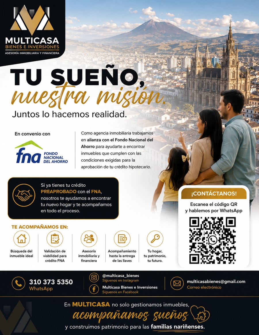 Tu sueño, nuestra misión. En convenio con el Fondo Nacional del Ahorro (FNA). Contáctanos: 310 373 5350.