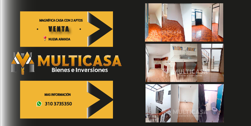 🏡Magnifica casa con 2 APTOS - Nueva Aranda🏡